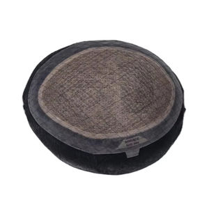 Perruque toupet Miraje Model Taz BD en cheveux humains Remy indiens avec une densité de 100%, vague profonde naturelle et vague corporelle, base en dentelle PU - Product Image 4