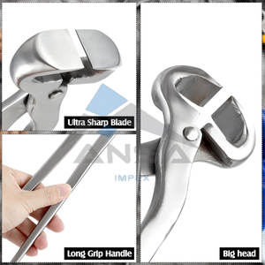 Pince à sabots de 16 pouces en acier inoxydable Kit d'outils de maréchal-ferrant coupe-sabots robustes avec gants de protection pour cheval chèvre mouton - Product Image 6