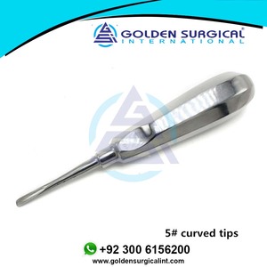 Elevador de Raíces de Acero Inoxidable, Herramientas Dentales, Elevador de Raíces Recto y Curvo, Instrumento de Laboratorio Dental - Product Image 4