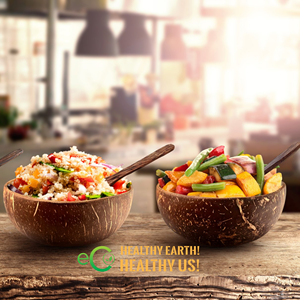 Bols en coquille de noix de coco naturelle biodégradable durable utilisés pour la décoration de nourriture de salade de fruits fabriqués au Vietnam de haute qualité - Product Image 4