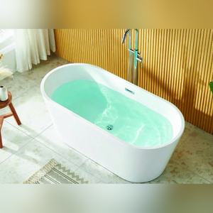 Bañera Moderna Independiente Blanca de Resina de 140x70cm, Bañera Profunda para Remojo, Precio de Fábrica, Compra al por Mayor, Envío Global - Product Image 4