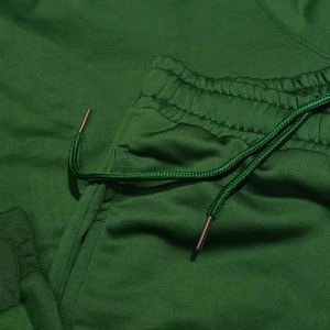 Survêtement vert forêt skinny streetwear, fermeture éclair intégrale, haute élasticité, extensible dans les quatre sens, séchage rapide, poches latérales, 320GSM, 100% polyester - Product Image 6