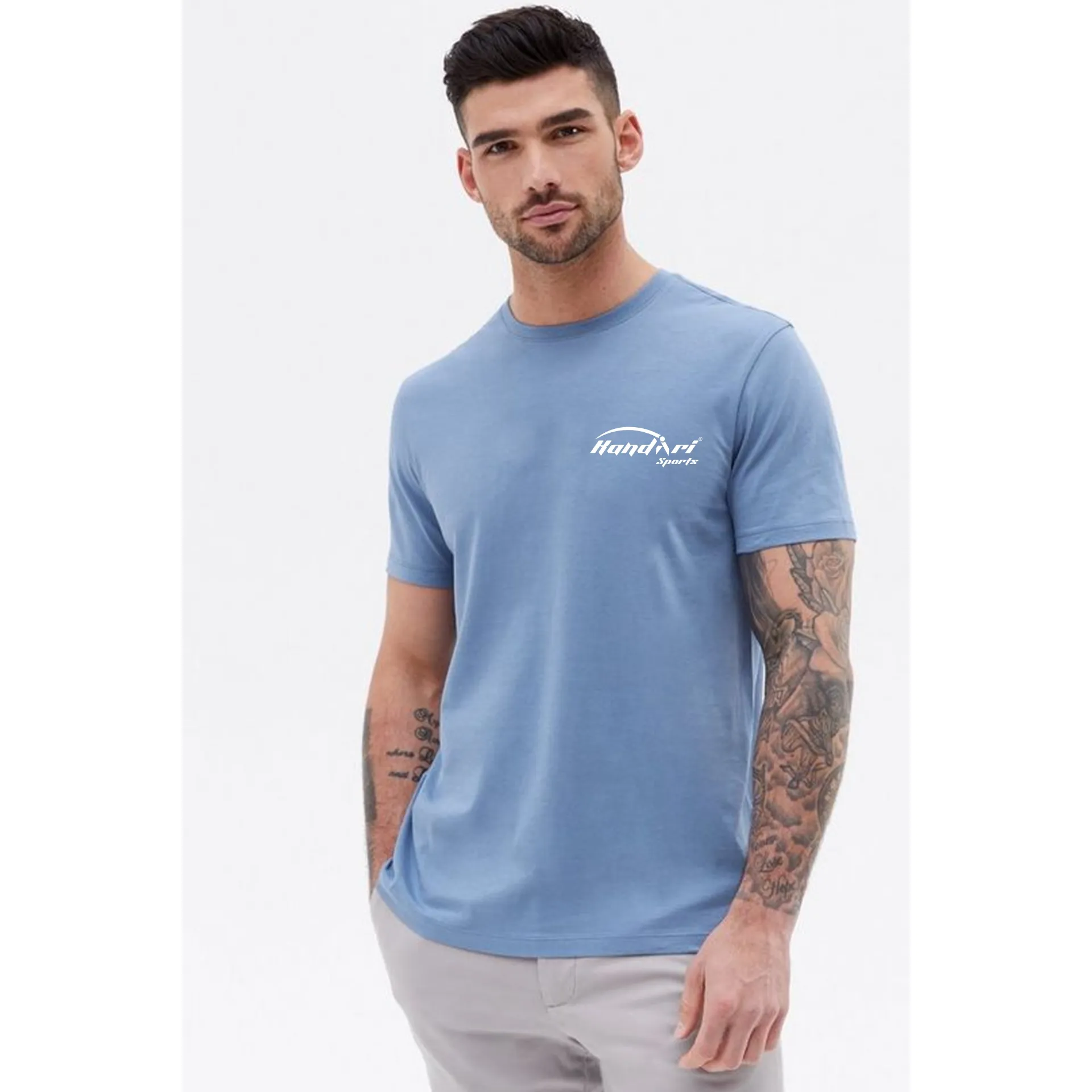 Wholesale Price O Neck T-shirts For Men Full Customized Hot Sale Summer Outdoor Fashion Men Gym T Shirts