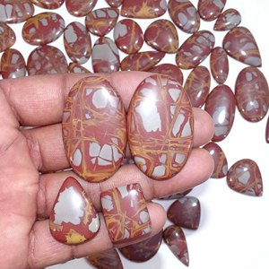 Venta al por mayor Natural de alta calidad Noreena Jasper piedras preciosas sueltas hechas a mano de alta calidad Noreena Jasper cabujón para joyería - Product Image 2