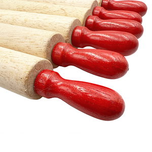 Gói số lượng lớn 6 chiếc ghim cán gỗ thân thiện với môi trường 20x182mm có tay cầm màu đỏ cho trẻ em - Product Image 2