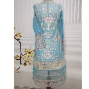Salwar Kameez indien-pakistanais prêt-à-porter élégant brodé, tenue décontractée pour femmes, tenue quotidienne d'été, couture de haute qualité - Product Image 3
