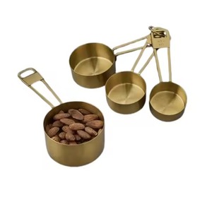Cuillères doseuses en or pour la cuisine, ensemble de tasses à mesurer, tasses à compter - Product Image 5