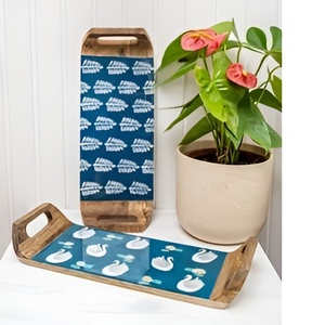 Ensemble de plateau de service classique de meilleure qualité avec des conceptions imprimées classiques émaillées finies utilisées pour servir des plats - Product Image 2