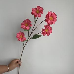 Neue künstliche Blume 5-Kopf Hibiskus Glück Blume Hochzeits saal Dekoration Versch önerung dekorative Vase Arrangement Blume - Product Image 5