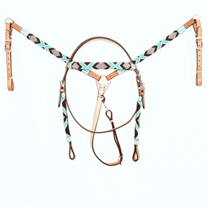 Pecho de cuero de caballo con cuentas, calidad superior, muy bajo precio y comodidad para caballo - Product Image 2