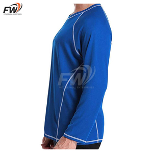 เสื้อยืดออกกำลังกายแบบรัดรูปแขนยาวสำหรับผู้ชาย พิมพ์ลายโลโก้ตามสั่ง เสื้อรัดรูปสำหรับกีฬา BJJ และ MMA แบบซับลิเมชั่น - Product Image 3