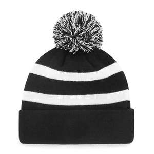 Bonnet personnalisé en gros votre propre étiquette tissée de logo de broderie 100% bonnet à pompon en acrylique/taille adulte - Product Image 1
