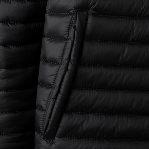 Custom Designer Men's Winter Puffer Jacket High Quality Canvas Stand <b>Waterproof</b> Quilted Bubble <b>Padded</b> <b>Coat</b> Zipper Closure - Product Image 4