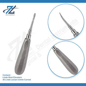 Elevador Dental de Extracción Curvo Lindo Levian de 4.0 mm, Manual, Acero Inoxidable Alemán de Alta Calidad, Certificado CE, para Limpieza - Product Image 3