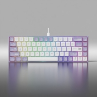 Clavier de jeu Ajazz AK680 68 touches 65% Hot Swap Clavier mécanique rétroéclairé LED