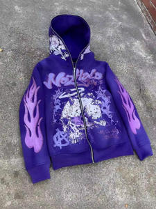 Sweat-shirt à capuche pour homme en coton uni de haute qualité, personnalisé avec un logo imprimé en sérigraphie 3D en relief, taille américaine, en polaire pour l'hiver - Product Image 5