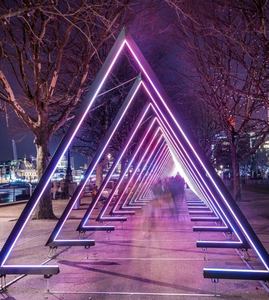 Cercle de fer unique arc de mariage extérieur pelouse fleur porte support pour mariage et anniversaire décoration accessoires fond - Product Image 4