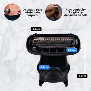 Tête de rechange pour rasoir électrique homme, double lame rotative, rasoir corporel, étanche IPX7 et lavable - Product Image 3