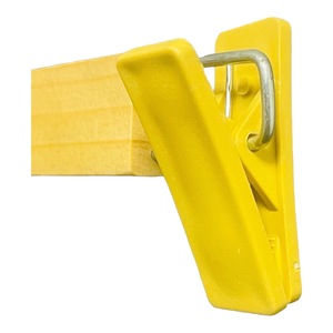 Wooden Clothing Hanger With Plastic Clips Foldable Rectangle Minimalist Design For Closet Use Lightweight Single Tier Hook - Product Image 3