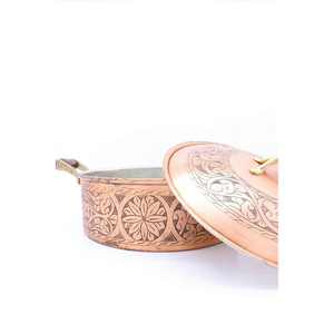 Nouveau design Plats de service fantaisie fabriqués en Inde Ustensiles de cuisine Pot de service en cuivre sûr avec pot de service en cuivre de haute qualité - Product Image 2