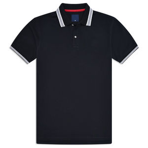 100% High Quality Cotton Eco-Friendly <b>Men's</b> Casual Solid Pattern <b>Black</b> Pique <b>for</b> <b>Polo</b> <b>Shirt</b> Plain Dyed Design - Product Image 1