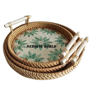 ถาดเสิร์ฟหวายลายแฟนซีถาดเสิร์ฟหวายแบบคลาสสิกดีไซน์สวยงานแฮนด์เมด - Product Image 2