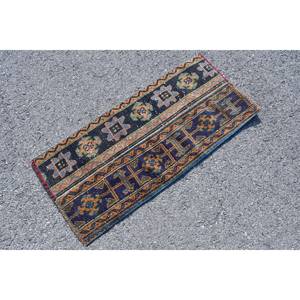 Tapis turc de grande surface Design patchwork vert bleu classique 1.6x3.5 pieds Laine Viscose Latex pour entrée couloir utilisation - Product Image 3