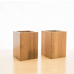 Portalápices y Organizador de Escritorio Apilable de Madera Natural Sostenible, Diseño Moderno para un Escritorio Ordenado, Organizador de Papelería de Oficina - Product Image 4