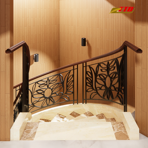 Systèmes de garde-corps d'escalier en fer modernes sur mesure, pièces d'escalier avancées, métal élégant pour villas, maisons de ville, solutions de projet complètes - Product Image 5