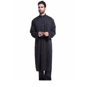 2023 nuevo diseño al por mayor vestido musulmán Abaya musulmán Dubai islámico Thobe para hombres algodón personalizado hecho hombres árabe Thobe - Product Image 3