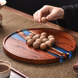 Assiette et vaisselle en bois fruits pour fête de mariage avec vaisselle taille différente et couleur bois naturel - Product Image 3