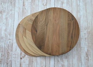 Tabla de Cortar Redonda de Bambú Marrón, Moderna y de Lujo, con Asas de Metal, Apta para Lavavajillas, Utensilio de Cocina Elegante - Product Image 3
