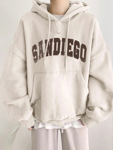 Survêtement décontracté à manches longues et à capuche avec cordon de serrage pour hommes 100% coton pour l'automne - Product Image 5