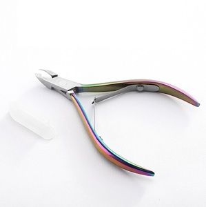 Envío rápido Nuevo estilo Profesional Acero inoxidable Color del arco iris Alta calidad Cutícula encarnada Uña y pinza para dedos - Product Image 1