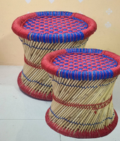 Premium Kalite Çevre Dostu Bambu Hint Kamışı Rattan Puf Ayak Dayama Yeri Osmanlı Taburesi Ecowoodies Çağdaş Depo Oturma Odası