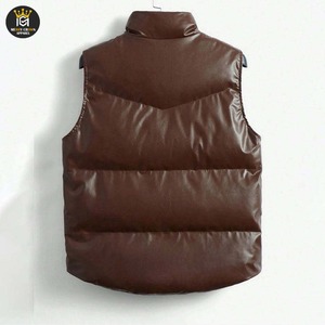 <b>Padded</b> Men's Canvas Puffer Vest Sleeveless Winter <b>Jacket</b> 100% Polyester <b>Waterproof</b> Reversible Custom Logos & Colors Breathable - Product Image 6