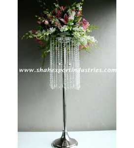 Wedding <b>Crystal</b> Bowl Centerpieces Flower Arrangement <b>Stand</b> Tall Flower <b>Crystal</b> Centerpiece <b>Stand</b> <b>Crystal</b> Handmade - Product Image 2
