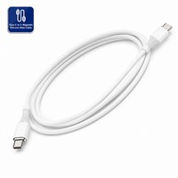 Câble magnétique de charge rapide Type-C PD, 100 cm, silicone blanc, alimentation rapide USB-C 100 W, connecteur durable 16 broches