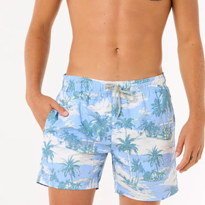 Short de surf original Short de basket-ball extensible dans les 4 sens avec poche zippée Short de surf Maillot de bain Short de bain pour homme - Product Image 1