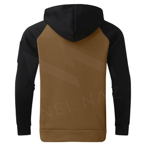 Haute qualité hommes Streetwear survêtement en gros sans couture 100% coton sweat à capuche uni survêtement ensembles grande taille poids lourd - Product Image 4