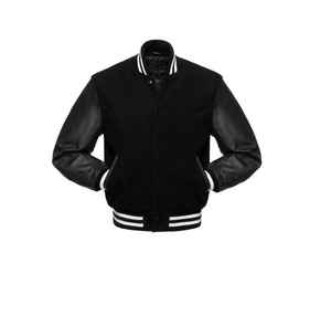 Men's Casual Winter Satin Varsity Jacket Polyester Stand Collar Front Logo Embroidered <b>Athletic</b> Jacket - Product Image 5