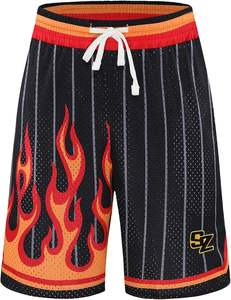 Pantalones cortos para correr de verano para hombre, pantalones cortos deportivos informales para correr, patrón de ondas, Color sólido, cordón suelto, seco, pantalones cortos deportivos para gimnasio - Product Image 4