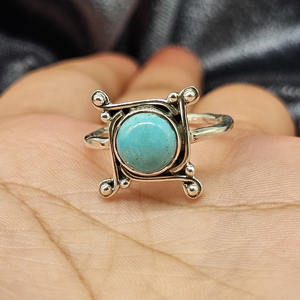 NATURAL TURQUOISE <b>RING</b> 925 Sterling Silver <b>Ring</b> Handmade <b>Ring</b> Designer <b>Ring</b> <b>Statement</b> <b>Ring</b> Natural Turquoise <b>Ring</b> Women's <b>Ring</b> - Product Image 5