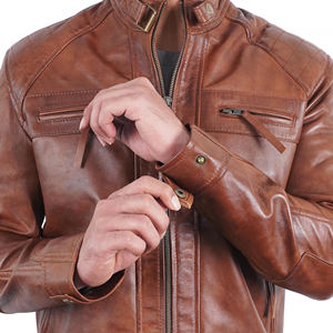 Nouveaux hommes en cuir mode hiver nouvelle veste en cuir fermeture éclair moto grande taille vestes pour hommes - Product Image 2