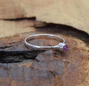 Anillo de amatista 925 Plata de ley sólida Clásico Mejor diseño Piedra preciosa Hecho a mano 925 Plata estampada Joyería de plata de moda - Product Image 4