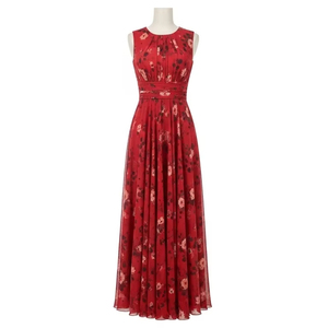 Vestidos de Noche de Gasa Estampados para Mujer, Tela Suave y Ligera, Diseño Elegante y Fluido para Fiestas, Eventos, Bodas, Ropa de Moda - Product Image 4