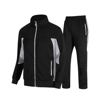 Ensemble de survêtement pour hommes coupe ajustée Style Street wear tissu de coton respirant tailles adultes ensemble de survêtement à manches longues pour un usage quotidien
