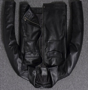 Color sólido Casual Wear Hombres Chaqueta de cuero Streetwear Nueva moda Cómoda Chaqueta de cuero para hombres - Product Image 4