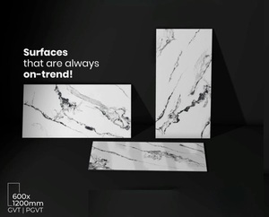 Ultimate Elegance 60x120cm Acabado brillante Azulejos de porcelana con aspecto de mármol Durable e impresionante para espacios de pared interiores modernos - Product Image 2