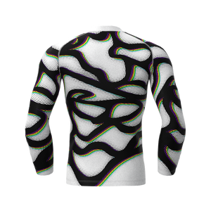 Vêtement de protection contre les éruptions cutanées à manches longues personnalisé OEM à la vente chaude pour hommes, vêtements de BJJ, impression numérique, spandex/polyester, séchage rapide, respirant - Product Image 4